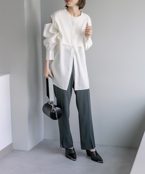 mystic(ミスティック)の「センタースリットパンツ(その他パンツ・レディース・ブラック/オフホワイト/グリーン・1/2)」の16枚目の写真