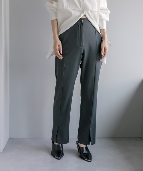 mystic(ミスティック)の「センタースリットパンツ(その他パンツ・レディース・ブラック/オフホワイト/グリーン・1/2)」の19枚目の写真