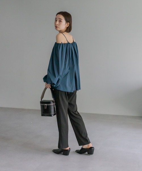 mystic(ミスティック)の「センタースリットパンツ(その他パンツ・レディース・ブラック/オフホワイト/グリーン・1/2)」の5枚目の写真