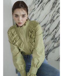 ボリュームフリルブラウス