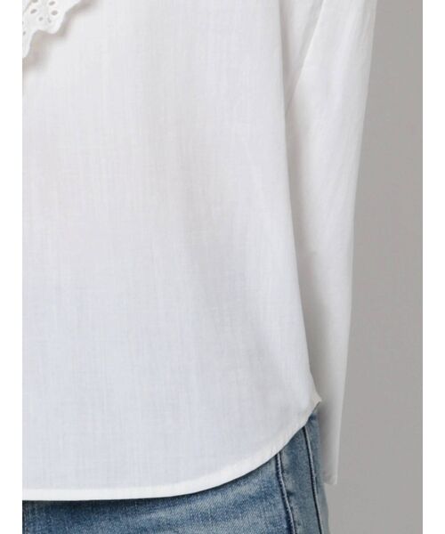 CALNAMUR（カルナムール）の「ボリュームフリルブラウス（シャツ/ブラウス・レディース・ホワイト/グリーン・FREE）」の11枚目の写真