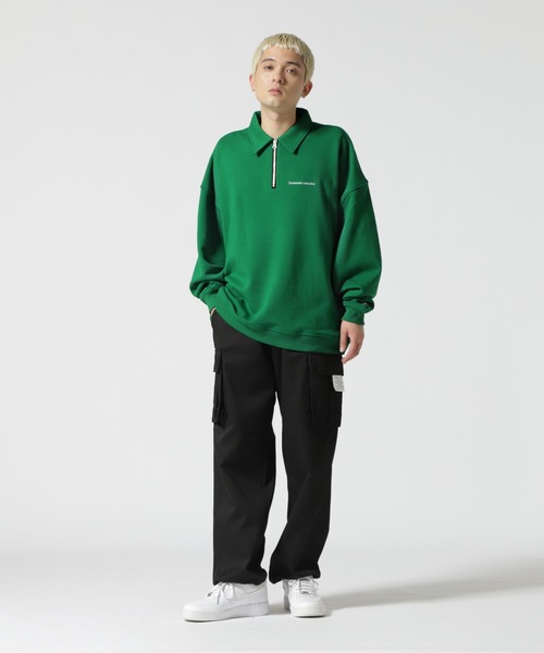 DANKE SCHON（ダンケシェーン）の「DankeSchon/ダンケシェーン/ハーフジップスウェット（スウェット・メンズ・グリーン/ブラック/オレンジ・F）」の11枚目の写真