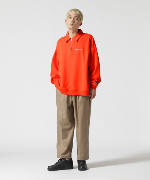 DANKE SCHON（ダンケシェーン）の「DankeSchon/ダンケシェーン/ハーフジップスウェット（スウェット・メンズ・グリーン/ブラック/オレンジ・F）」の12枚目の写真