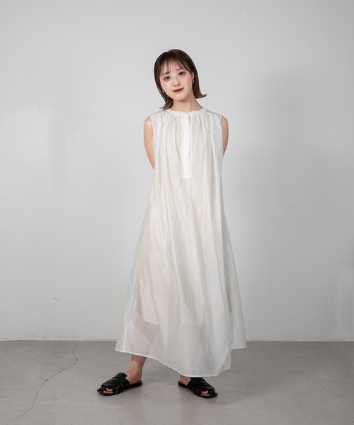 Amiur(エミレ)の「moelleux no sleeve ops(ワンピース・レディース・ブラック/アイボリー・S/M)」の4枚目の写真