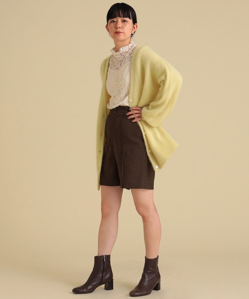 Ray BEAMS(レイビームス)の「Ray BEAMS / フラッフィー Vネック カーディガン(ニット/セーター・レディース・イエロー/ブルー系その他2/ブラウン系その他4・ONE SIZE)」の6枚目の写真