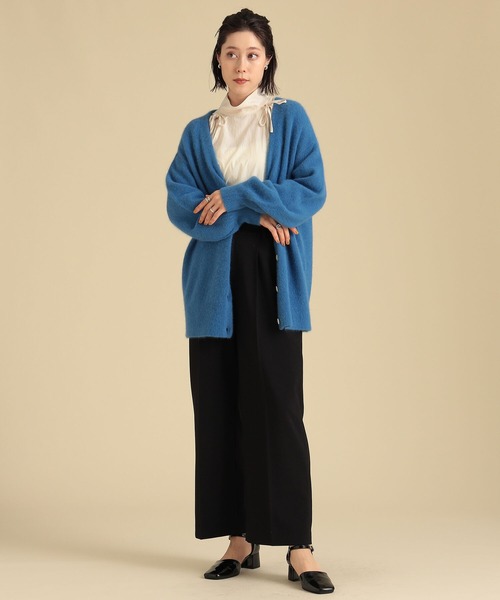 Ray BEAMS(レイビームス)の「Ray BEAMS / フラッフィー Vネック カーディガン(ニット/セーター・レディース・イエロー/ブルー系その他2/ブラウン系その他4・ONE SIZE)」の9枚目の写真