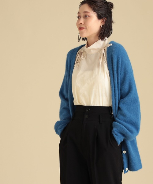 Ray BEAMS(レイビームス)の「Ray BEAMS / フラッフィー Vネック カーディガン(ニット/セーター・レディース・イエロー/ブルー系その他2/ブラウン系その他4・ONE SIZE)」の11枚目の写真