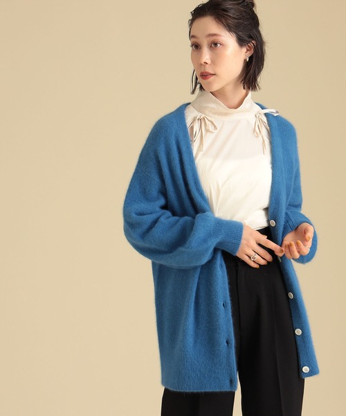 Ray BEAMS(レイビームス)の「Ray BEAMS / フラッフィー Vネック カーディガン(ニット/セーター・レディース・イエロー/ブルー系その他2/ブラウン系その他4・ONE SIZE)」の12枚目の写真