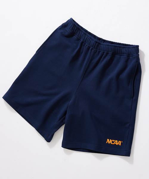NCAA(エヌシーエーエー)の「【NCAA×JOURNAL STANDARD】別注 ロゴ刺繍スウェットショーツ(スウェットパンツ・メンズ・ネイビー/グリーン/アイボリー・MEDIUM/LARGE)」の3枚目の写真