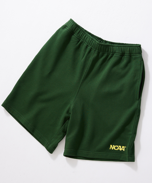 NCAA(エヌシーエーエー)の「【NCAA×JOURNAL STANDARD】別注 ロゴ刺繍スウェットショーツ(スウェットパンツ・メンズ・ネイビー/グリーン/アイボリー・MEDIUM/LARGE)」の2枚目の写真