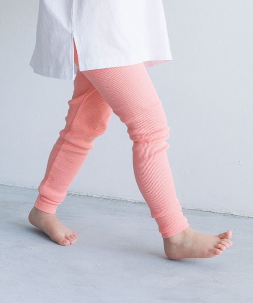 LOWRYS FARM（ローリーズファーム）の「カラーリブレギンス　123026（レギンス/スパッツ・キッズ・ネイビー/グレー/ピンク/オレンジ/ブルー/イエロー/オレンジ系その他/ブルー系その他/グリーン/ピンク系その他/パープル/オレンジ系その他2/チャコールグレー/アイボリー/パープル系その他/カーキ/オレンジ系その他3/パープル系その他2/ピンク系その他2/パープル系その他3/グリーン系その他・100cm/110cm/120cm/130cm）」の16枚目の写真