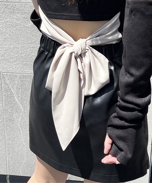 one way（ワンウェイ）の「アームウォーマーBACKリボントップス（Tシャツ/カットソー・レディース・ホワイト/ライトグレー/ブラック・FREE）」の10枚目の写真