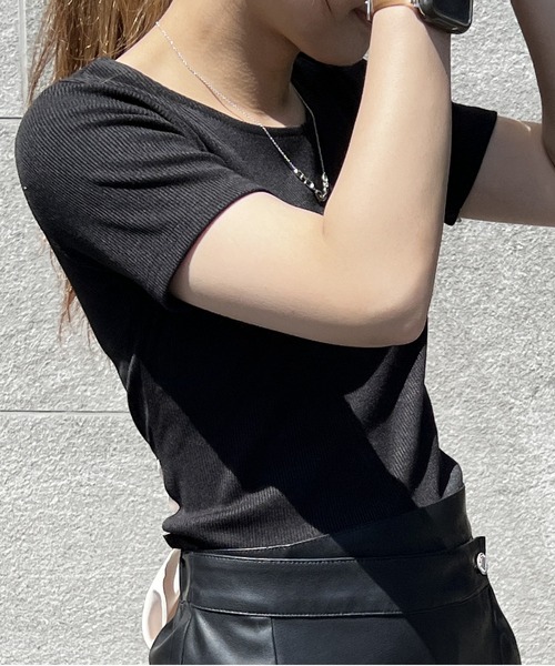 one way（ワンウェイ）の「アームウォーマーBACKリボントップス（Tシャツ/カットソー・レディース・ホワイト/ライトグレー/ブラック・FREE）」の18枚目の写真