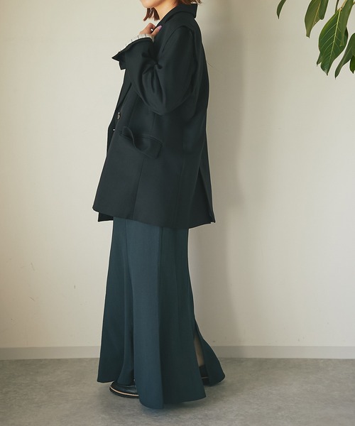 un dix cors（アンディコール）の「着回し万能アイテム　２WAYダブルブレストジャケット（テーラードジャケット・レディース・ブラック/ブラウン/ベージュ・FREE）」の14枚目の写真