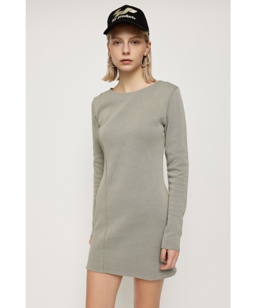 SLY（スライ）の「SEAM DESIGN MINI OP シームデザイン ミニワンピ―ス（ワンピース・レディース・ブラック/グレー/イエロー系その他・1/2）」の3枚目の写真