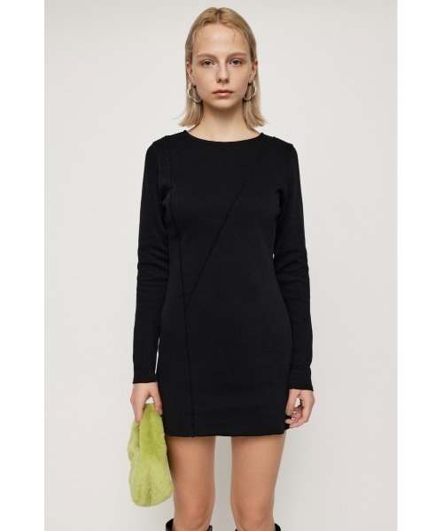 SLY（スライ）の「SEAM DESIGN MINI OP シームデザイン ミニワンピ―ス（ワンピース・レディース・ブラック/グレー/イエロー系その他・1/2）」の4枚目の写真