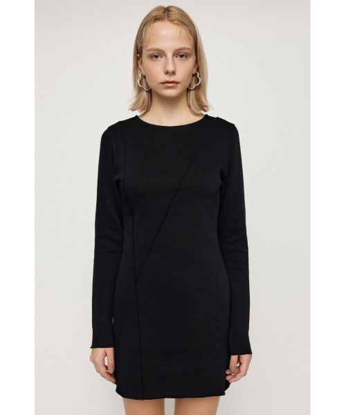 SLY（スライ）の「SEAM DESIGN MINI OP シームデザイン ミニワンピ―ス（ワンピース・レディース・ブラック/グレー/イエロー系その他・1/2）」の6枚目の写真