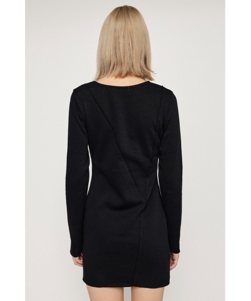 SLY（スライ）の「SEAM DESIGN MINI OP シームデザイン ミニワンピ―ス（ワンピース・レディース・ブラック/グレー/イエロー系その他・1/2）」の8枚目の写真