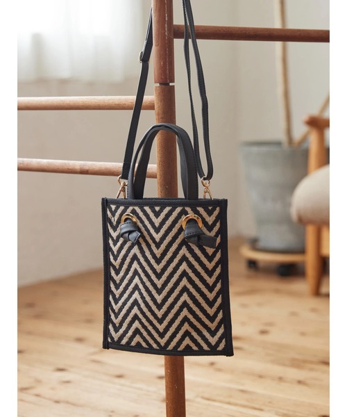 AMERICAN HOLIC（アメリカンホリック）の「パターンジャガード2WAYバック（ショルダーバッグ・レディース・グレー系その他2/ブラック・FREE）」の14枚目の写真