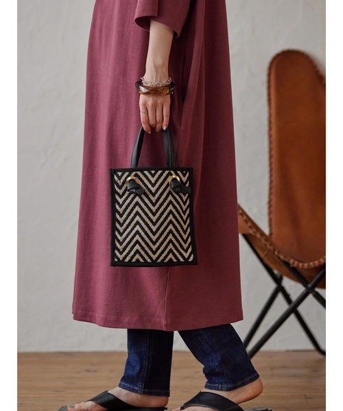 AMERICAN HOLIC（アメリカンホリック）の「パターンジャガード2WAYバック（ショルダーバッグ・レディース・グレー系その他2/ブラック・FREE）」の13枚目の写真