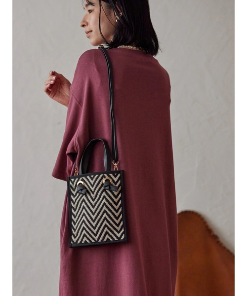 AMERICAN HOLIC（アメリカンホリック）の「パターンジャガード2WAYバック（ショルダーバッグ・レディース・グレー系その他2/ブラック・FREE）」の12枚目の写真