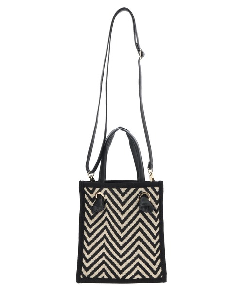 AMERICAN HOLIC（アメリカンホリック）の「パターンジャガード2WAYバック（ショルダーバッグ・レディース・グレー系その他2/ブラック・FREE）」の8枚目の写真