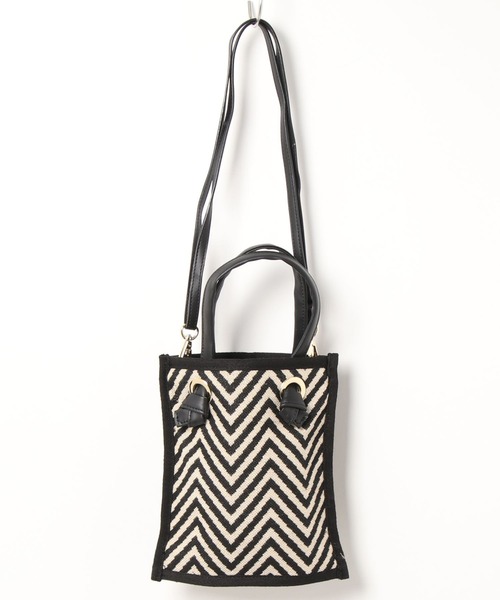 AMERICAN HOLIC（アメリカンホリック）の「パターンジャガード2WAYバック（ショルダーバッグ・レディース・グレー系その他2/ブラック・FREE）」の18枚目の写真