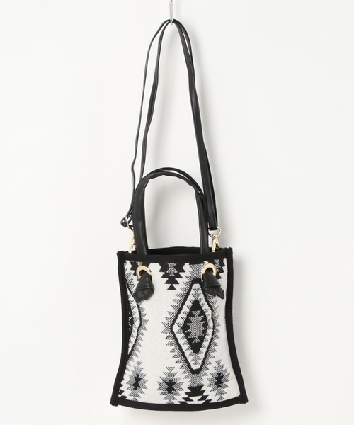 AMERICAN HOLIC（アメリカンホリック）の「パターンジャガード2WAYバック（ショルダーバッグ・レディース・グレー系その他2/ブラック・FREE）」の19枚目の写真