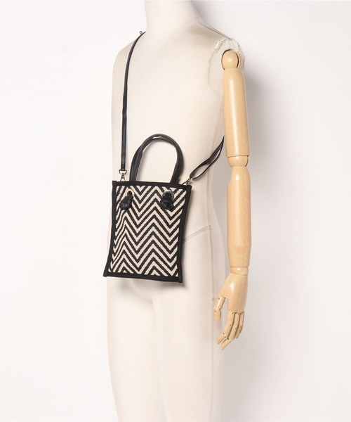 AMERICAN HOLIC（アメリカンホリック）の「パターンジャガード2WAYバック（ショルダーバッグ・レディース・グレー系その他2/ブラック・FREE）」の20枚目の写真