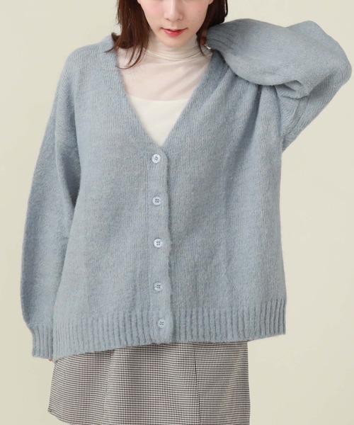 archives（アルシーヴ）の「ウール混ボリュームスリーブカーディガン（カーディガン/ボレロ・レディース・アイボリー/ピンク/パープル/イエロー/ブルー・MEDIUM）」の3枚目の写真