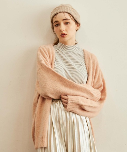 archives（アルシーヴ）の「ウール混ボリュームスリーブカーディガン（カーディガン/ボレロ・レディース・アイボリー/ピンク/パープル/イエロー/ブルー・MEDIUM）」の7枚目の写真