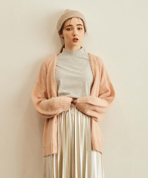 archives（アルシーヴ）の「ウール混ボリュームスリーブカーディガン（カーディガン/ボレロ・レディース・アイボリー/ピンク/パープル/イエロー/ブルー・MEDIUM）」の8枚目の写真