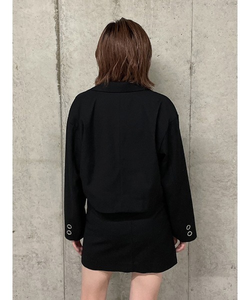 ENVYM(アンビー)の「クロップドシングルJK(テーラードジャケット・レディース・ブラック/ベージュ/チェック・FREE)」の14枚目の写真