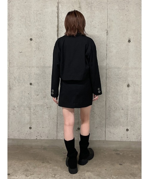 ENVYM(アンビー)の「クロップドシングルJK(テーラードジャケット・レディース・ブラック/ベージュ/チェック・FREE)」の20枚目の写真