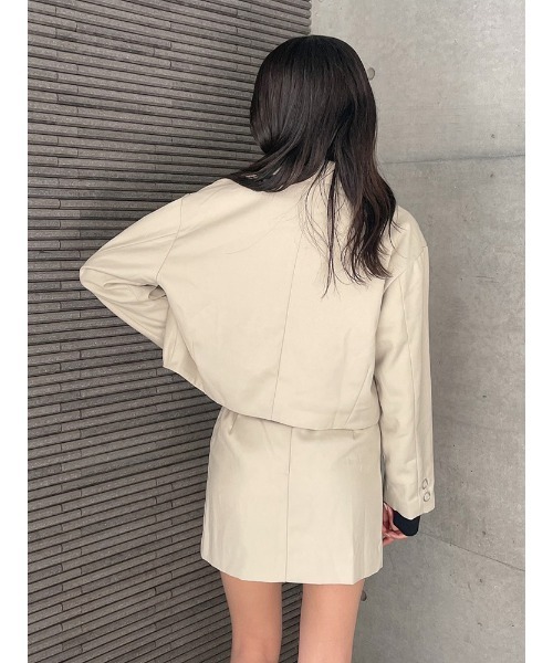 ENVYM(アンビー)の「クロップドシングルJK(テーラードジャケット・レディース・ブラック/ベージュ/チェック・FREE)」の18枚目の写真