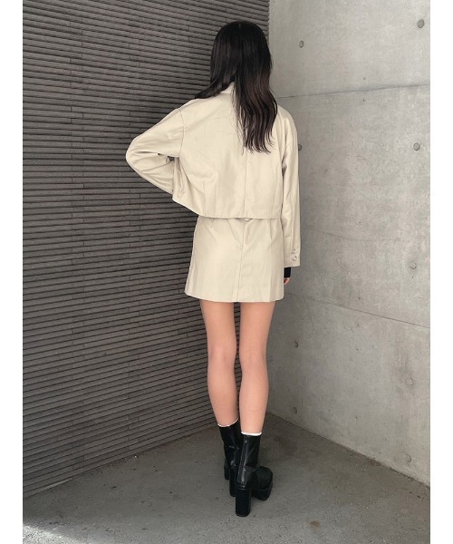 ENVYM(アンビー)の「クロップドシングルJK(テーラードジャケット・レディース・ブラック/ベージュ/チェック・FREE)」の12枚目の写真