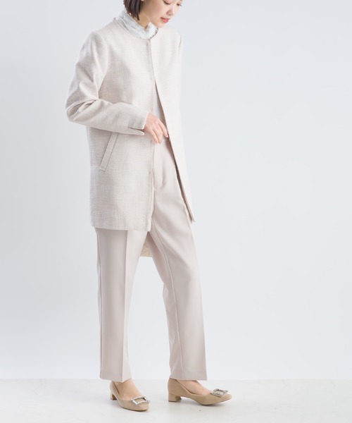 PICCIN（ピッチン）の「【HAND WASH】ワンタックテーパードパンツ（スラックス・レディース・ネイビー/グレイッシュベージュ・M/L）」の10枚目の写真