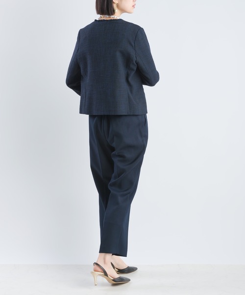 PICCIN（ピッチン）の「【HAND WASH】ワンタックテーパードパンツ（スラックス・レディース・ネイビー/グレイッシュベージュ・M/L）」の15枚目の写真