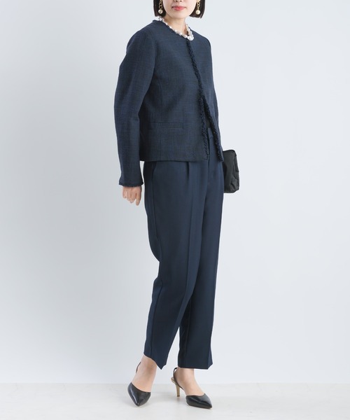 PICCIN（ピッチン）の「【HAND WASH】ワンタックテーパードパンツ（スラックス・レディース・ネイビー/グレイッシュベージュ・M/L）」の16枚目の写真