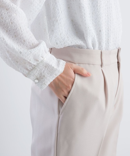 PICCIN（ピッチン）の「【HAND WASH】ワンタックテーパードパンツ（スラックス・レディース・ネイビー/グレイッシュベージュ・M/L）」の19枚目の写真