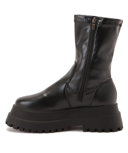 Lace Ladies(レースレディース)の「丈が選べる 2タイプ 厚底ストレッチブーツ(ブーツ・レディース・ブラック系1/ブラック系2・22.5/23/23.5/24/24.5/25)」の3枚目の写真