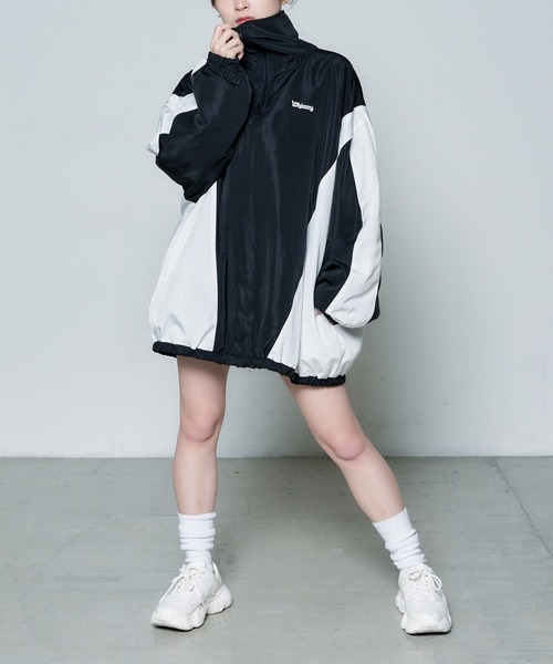 Whinny（ホワイニー）の「Whinny/スターリーペンギン（ブルゾン・レディース・ホワイト/サックスブルー/パープル/グレー/ブラック・FREE）」の10枚目の写真