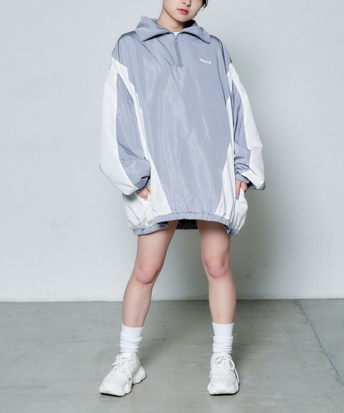 Whinny（ホワイニー）の「Whinny/スターリーペンギン（ブルゾン・レディース・ホワイト/サックスブルー/パープル/グレー/ブラック・FREE）」の16枚目の写真