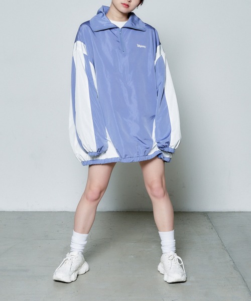 Whinny（ホワイニー）の「Whinny/スターリーペンギン（ブルゾン・レディース・ホワイト/サックスブルー/パープル/グレー/ブラック・FREE）」の18枚目の写真