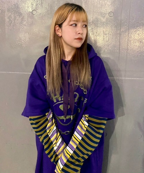 Candy Stripper（キャンディストリッパー）の「CHAOS BEAR LAYERED ワンピース（ワンピース・レディース・パープル/ブラック/ターコイズブルー・2）」の8枚目の写真