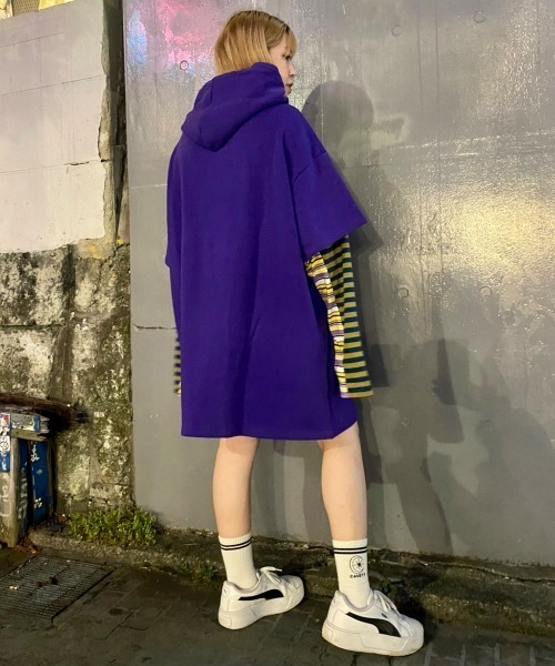 Candy Stripper（キャンディストリッパー）の「CHAOS BEAR LAYERED ワンピース（ワンピース・レディース・パープル/ブラック/ターコイズブルー・2）」の7枚目の写真