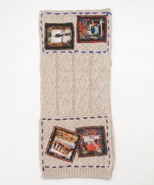 BOB(ボブ)の「BOB/ボブ/パッチワークマフラー(マフラー・メンズ・ベージュ・F)」の1枚目の写真