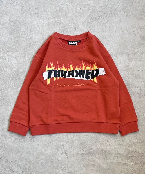 THRASHER(スラッシャー)の「【THRASHER】プリントスウェット(100~160cm)(スウェット・キッズ・チャコール/オレンジ/オフホワイト・100/110/120/130/140/150/160)」の3枚目の写真