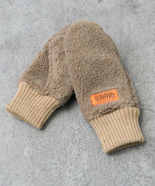 UNIVERSAL OVERALL(ユニバーサルオーバーオール)の「UNIVERSAL OVERALL / ユニバーサルオーバーオール / シープボア コーデュロイ ミトン グローブ / 手袋 / ダイレクトタッチ仕様 / スマホ対応(手袋・レディース・ブラック系その他/ベージュ系その他/ベージュ/グレー・FREE)」の4枚目の写真