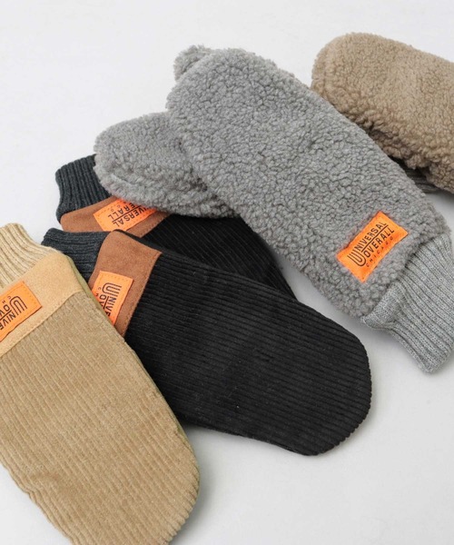 UNIVERSAL OVERALL(ユニバーサルオーバーオール)の「UNIVERSAL OVERALL / ユニバーサルオーバーオール / シープボア コーデュロイ ミトン グローブ / 手袋 / ダイレクトタッチ仕様 / スマホ対応(手袋・レディース・ブラック系その他/ベージュ系その他/ベージュ/グレー・FREE)」の9枚目の写真